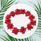 Velvet Rose Hair Clip – Red Flower Design (12 Pcs) | Calm & Curl