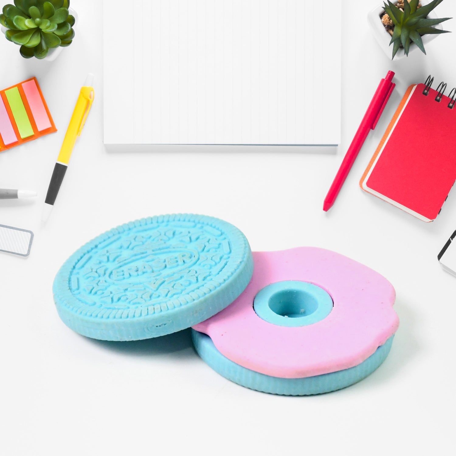 Biscuit Eraser Fun School Stationery & Return Gift | ScribbleJoy - Back View