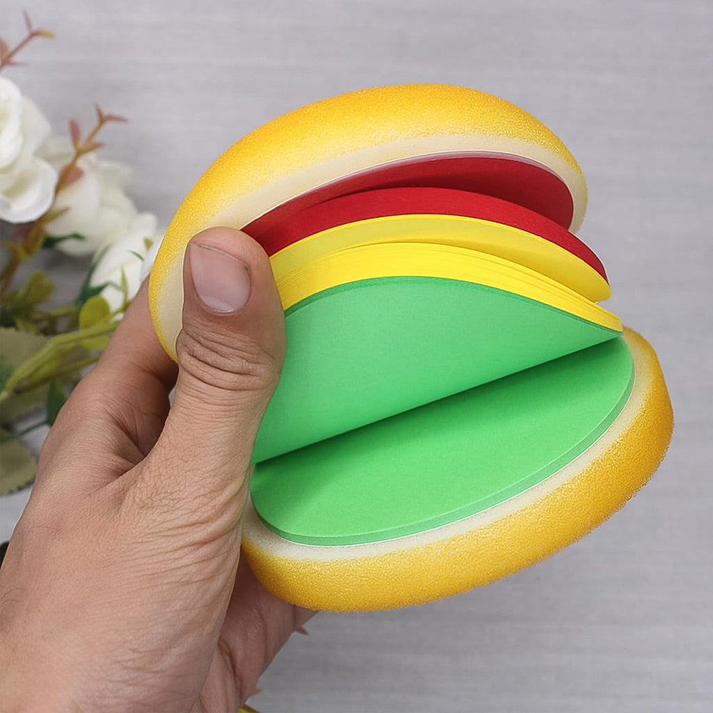 Burger Shaped Sticky Notes Multicolor Unique Memo Pads | Foloria - Detail View 6