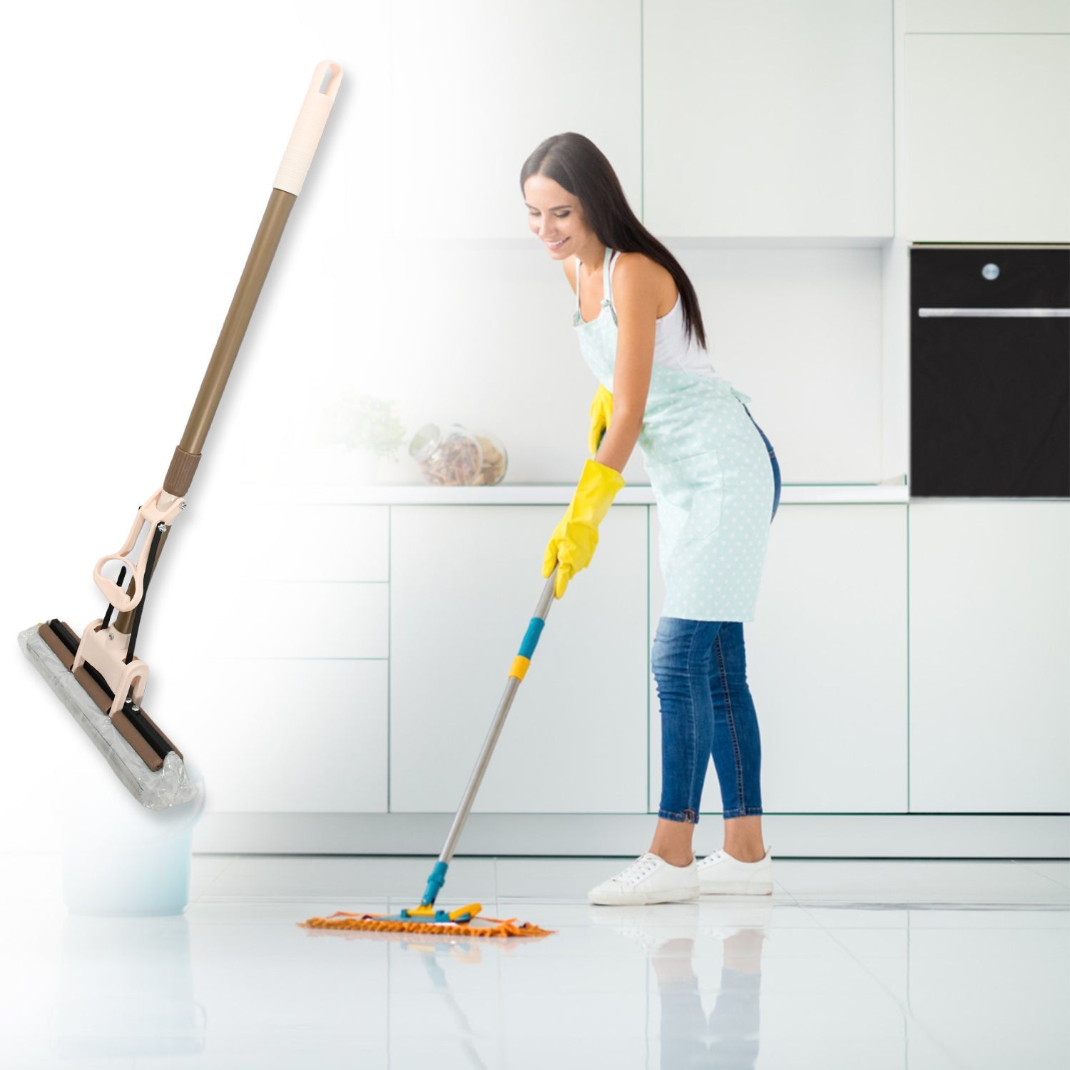 ALVENZA Self-Cleaning Sponge Mop – Super Absorbent | storenzo