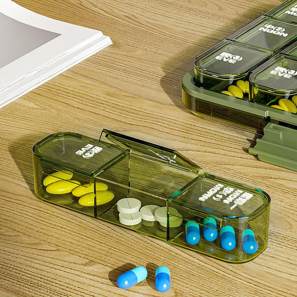 Weekly Pill Organiser – 21-Grid Daily Medication Box | Organivo