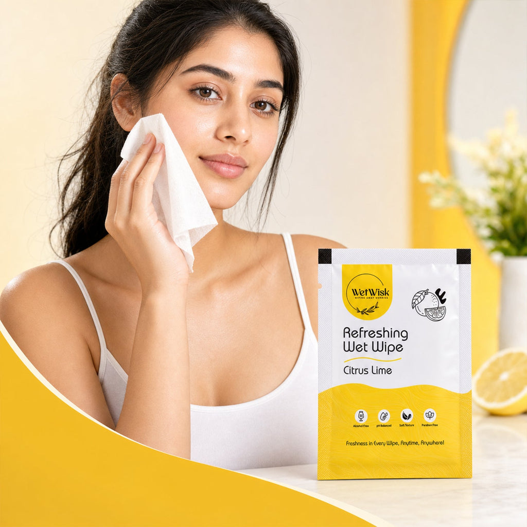 Citrus Lime Wet Wipes Refreshing & Gentle Face, Hand & Body Cleansing - Detail View 8