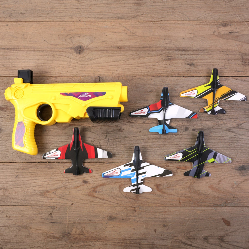 ALVENZA Air Battle Plane Launcher Toy – Safe Foam Glider Set for Kids