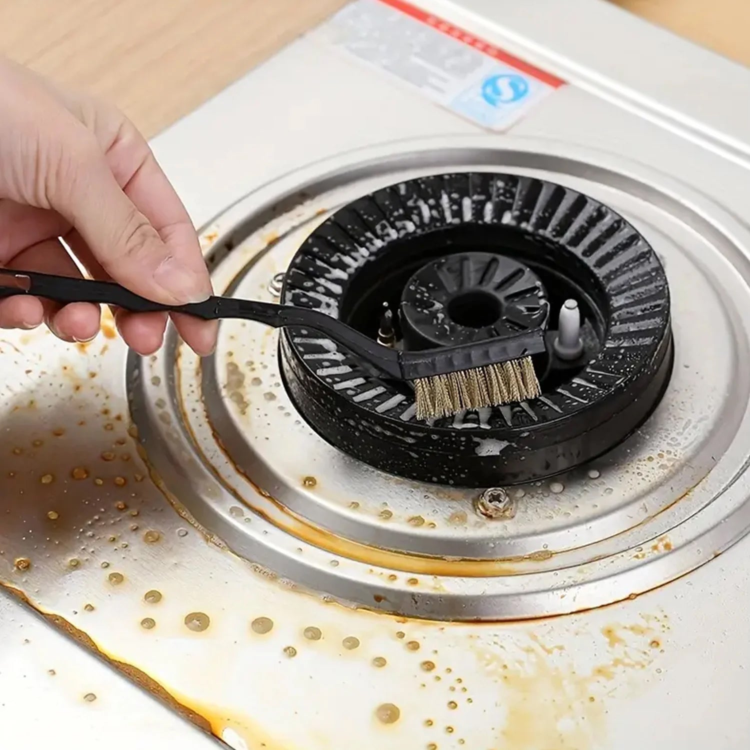 Brass Wire Brush Multi-Purpose Cleaning & Rust Removal | Velvet Wipe - Back View
