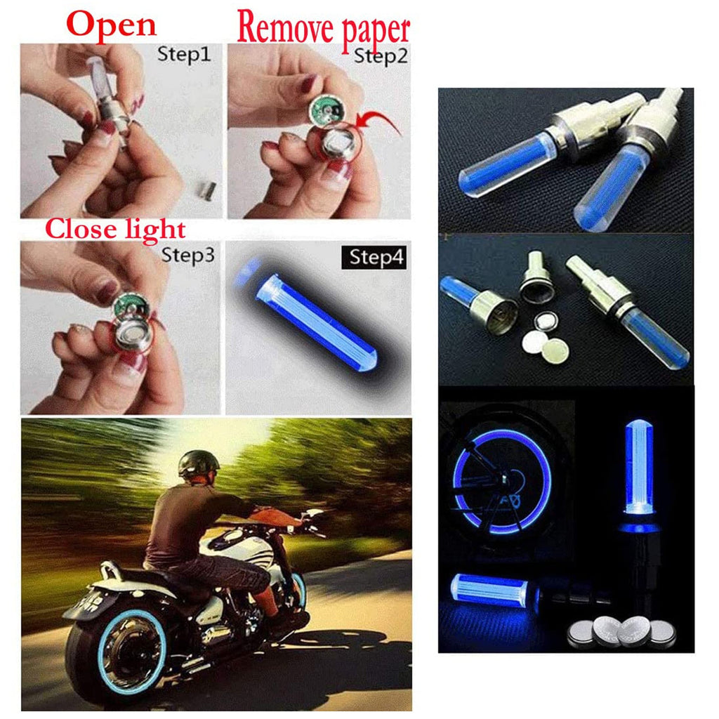 ALVENZA LED Tyre Valve Caps – Motion-Activated Light | RaceVault