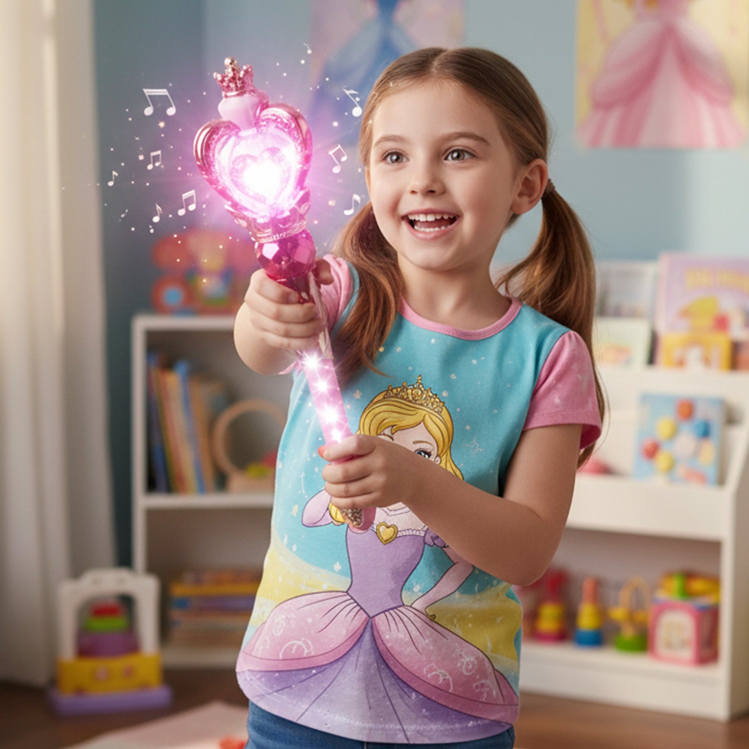 ALVENZA Princess Magic Light Wand Toy – Enchanting Kids' Role Play Accessory