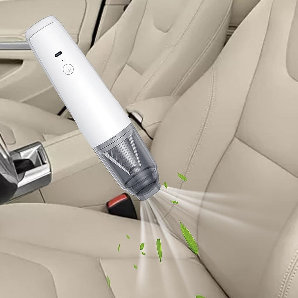 ALVENZA Mini Handheld Vacuum Cleaner – Cordless Rechargeable with 5 Nozzles