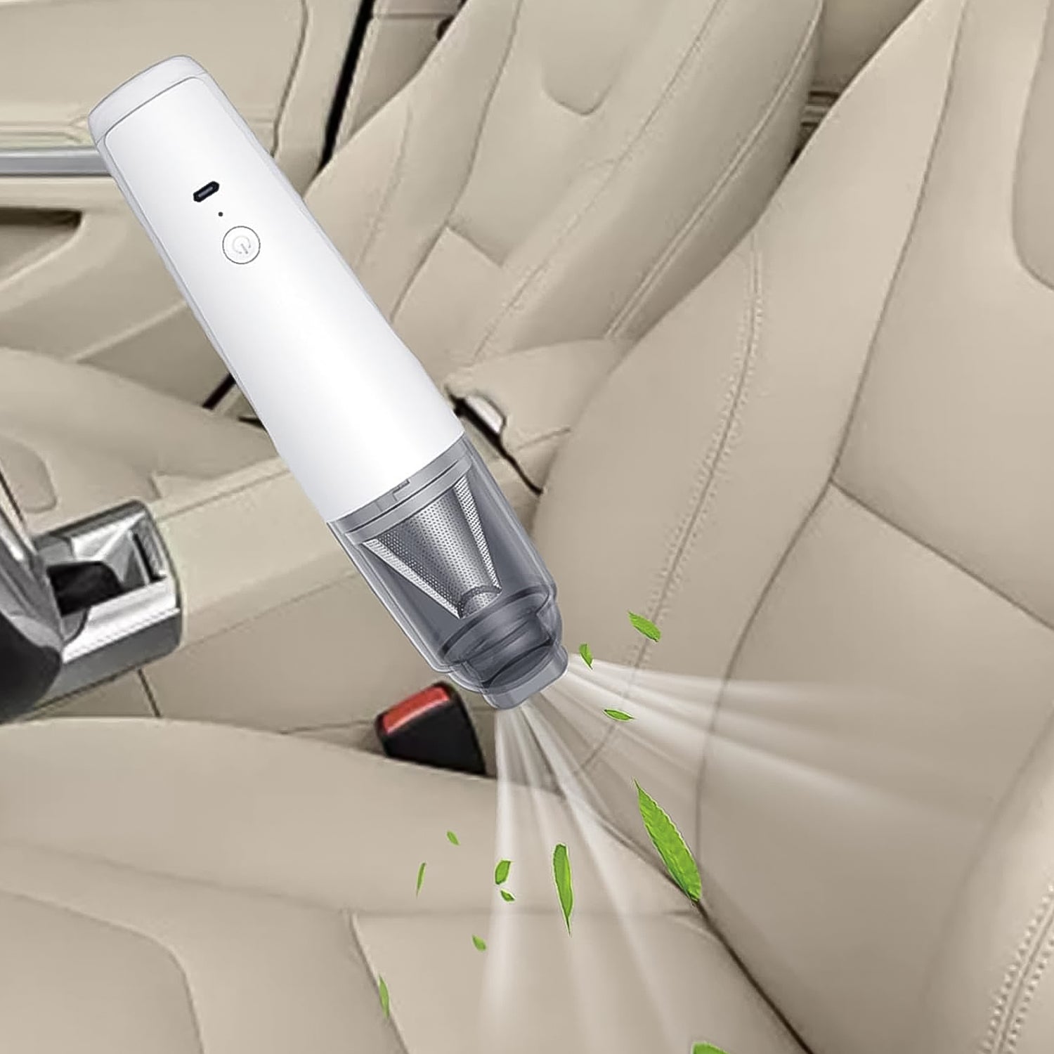 ALVENZA Mini Handheld Vacuum Cleaner – Cordless Rechargeable with 5 Nozzles
