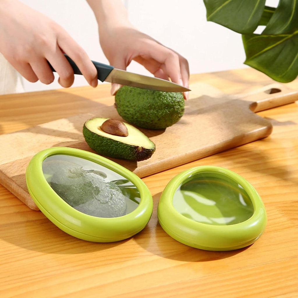 Green Oval Vegetable Container Keeps Produce Fresh & Organized - Back View
