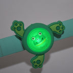 Kids LED Slap Bracelet Spinning Light-Up Cartoon | Little Fashionistas - Detail View 5