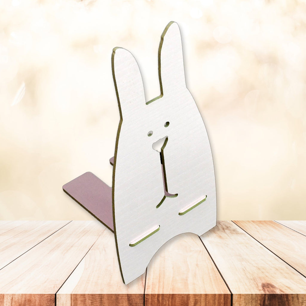 ALVENZA Wooden Rabbit Mobile Stand – Cute Desk Holder | PHOBIA