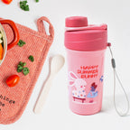 Leak-Proof Lunch Box 2 Compartment Set with Bottle & Fork | Lunchie Bunchie - Back View