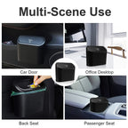ALVENZA Mini Car Trash Can with Lid – Waterproof & Leak-Proof | Velvet Wheels