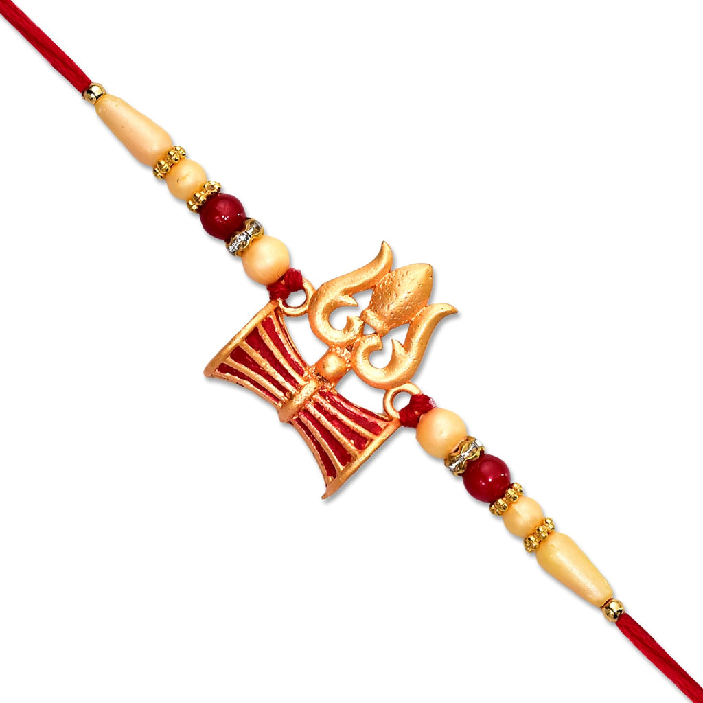 ALVENZA Shiva Trishul Rakhi - Divine Protection & Strength Symbol