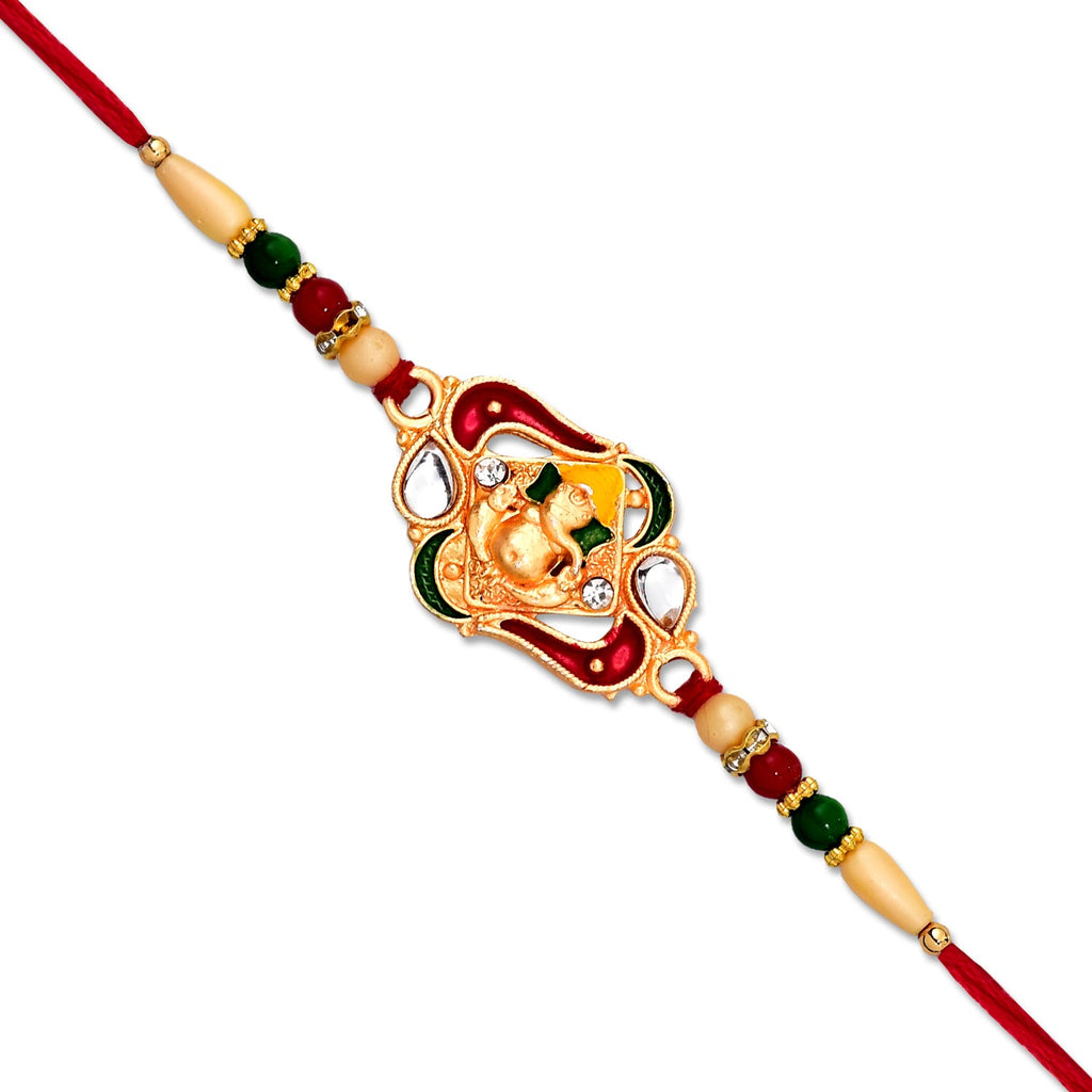 ALVENZA Ganpati Bappa Ki Rakhi - Elegant Traditional Raksha Bandhan Gift