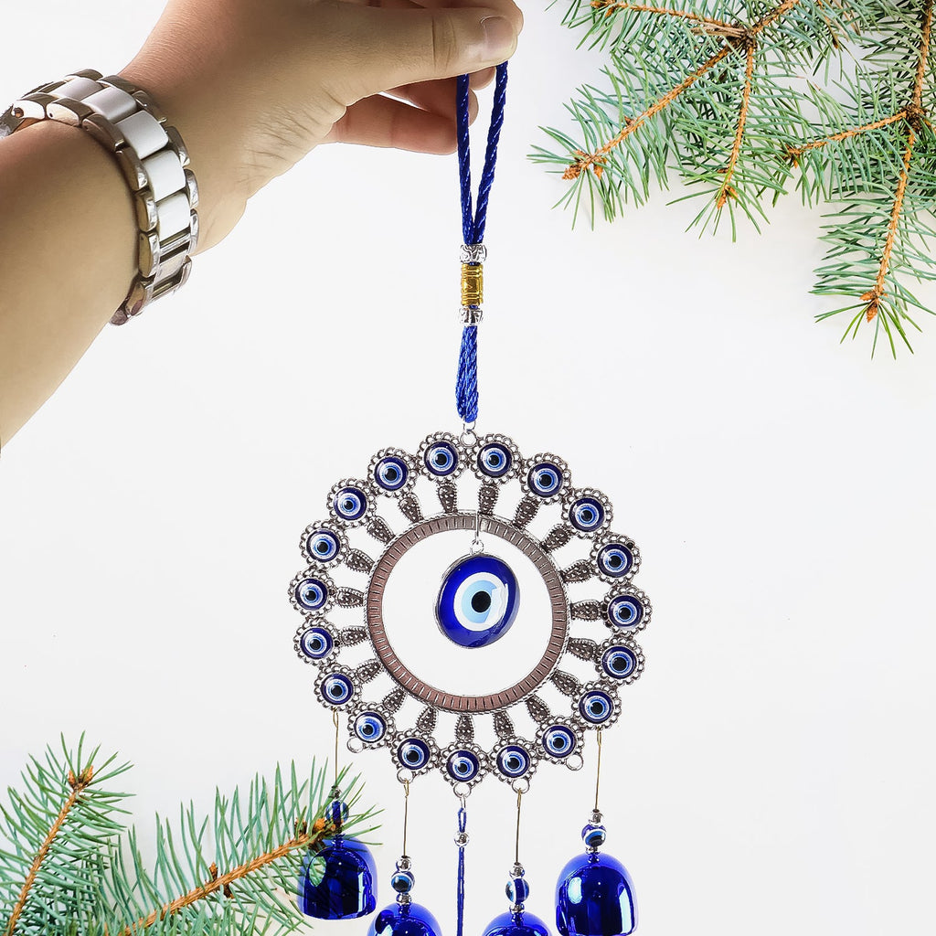 ALVENZA Om Evil Eye Wind Chime – Protective Spiritual Home Decor