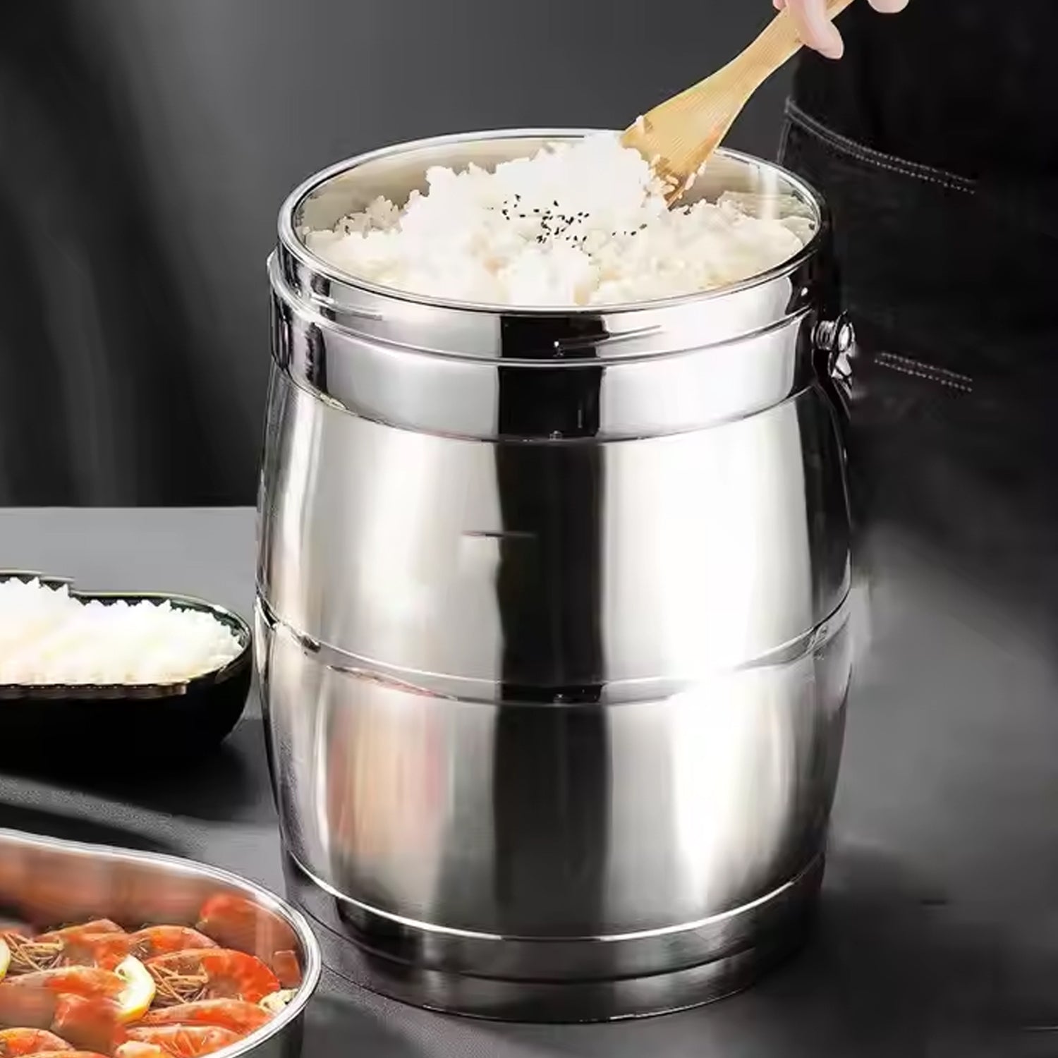 Insulated Lunch Box 2.2 Ltr Stainless Steel | Lunchie Bunchie - Detail View 5