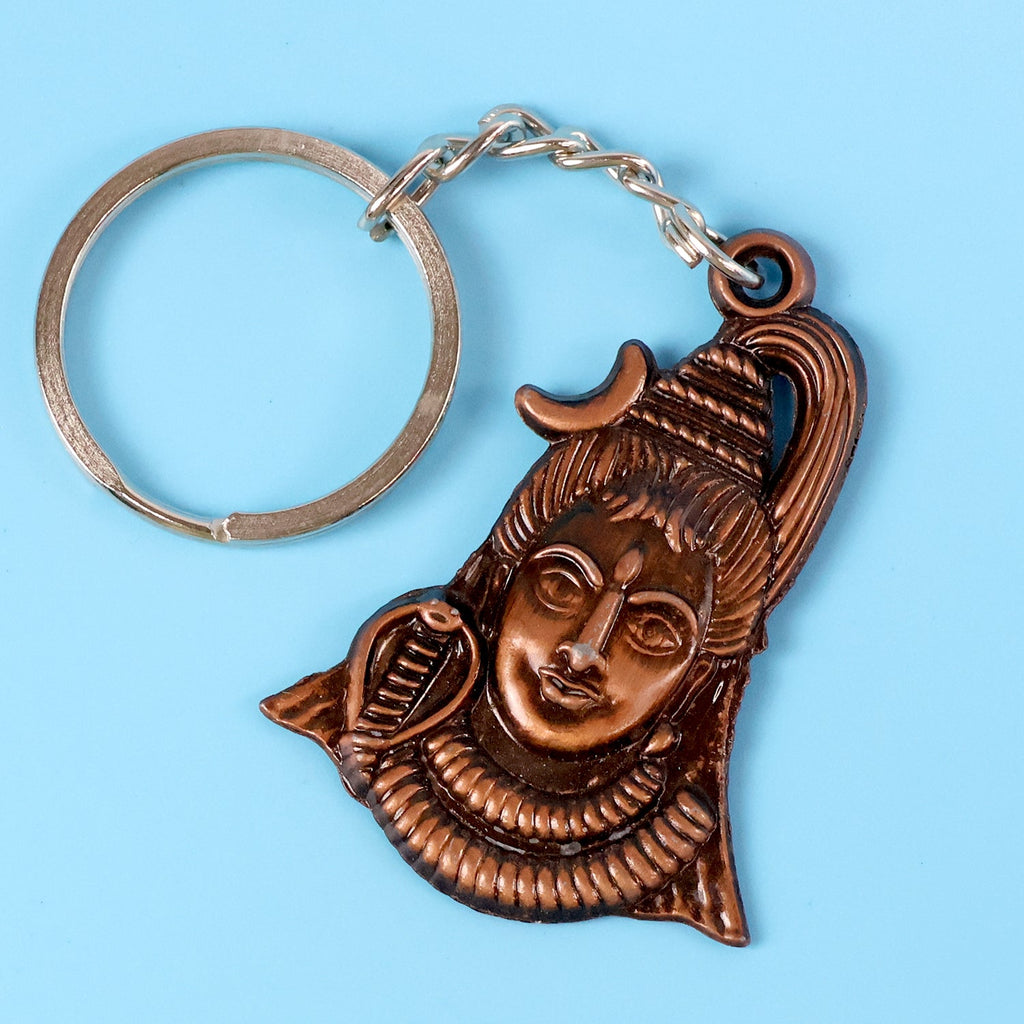 ALVENZA Lord Shiva Antique Finish Metal Keychain – Durable Devotional Gift