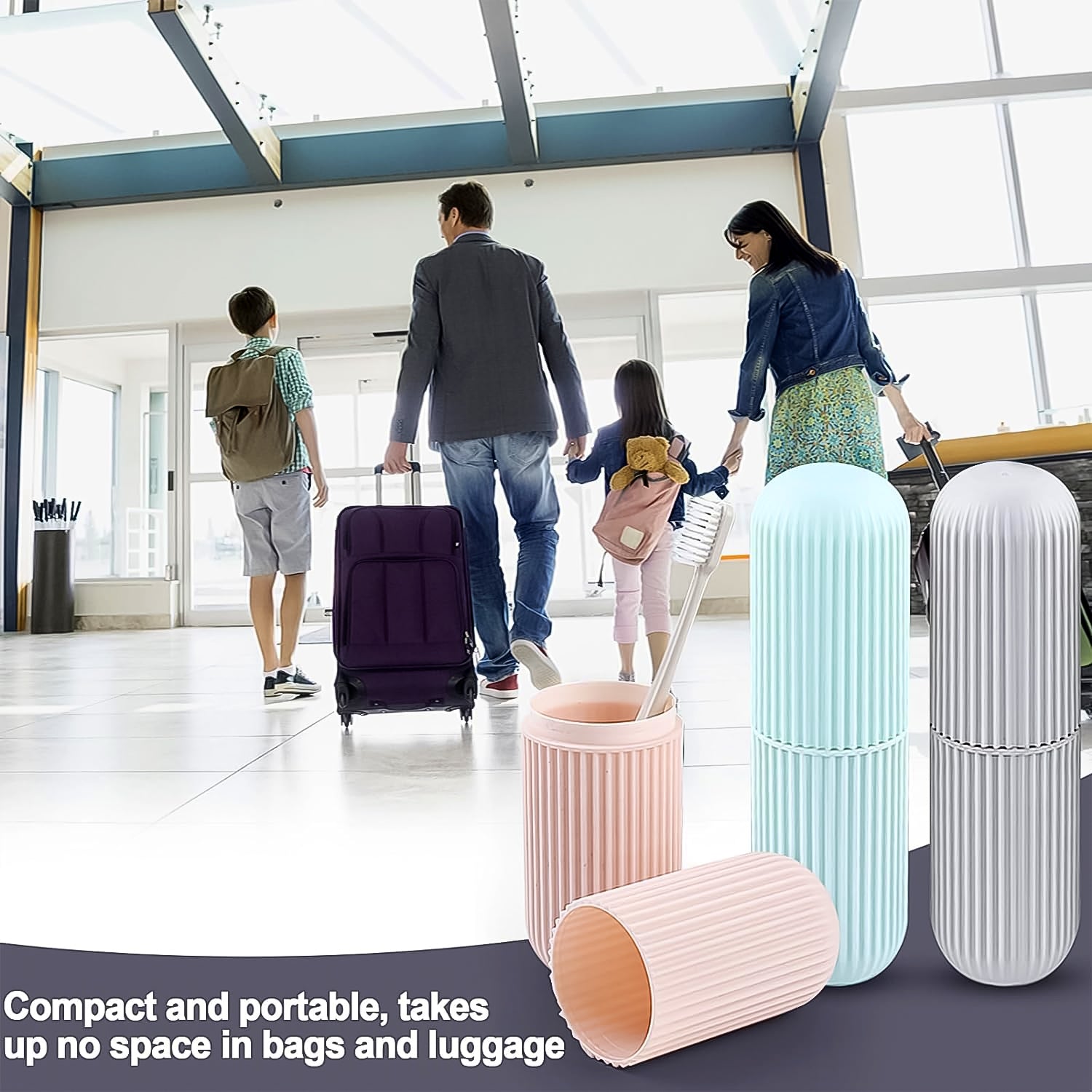 Travel Toothbrush Holder 3 Pc Multicolor Kit | Konvex - Detail View 7