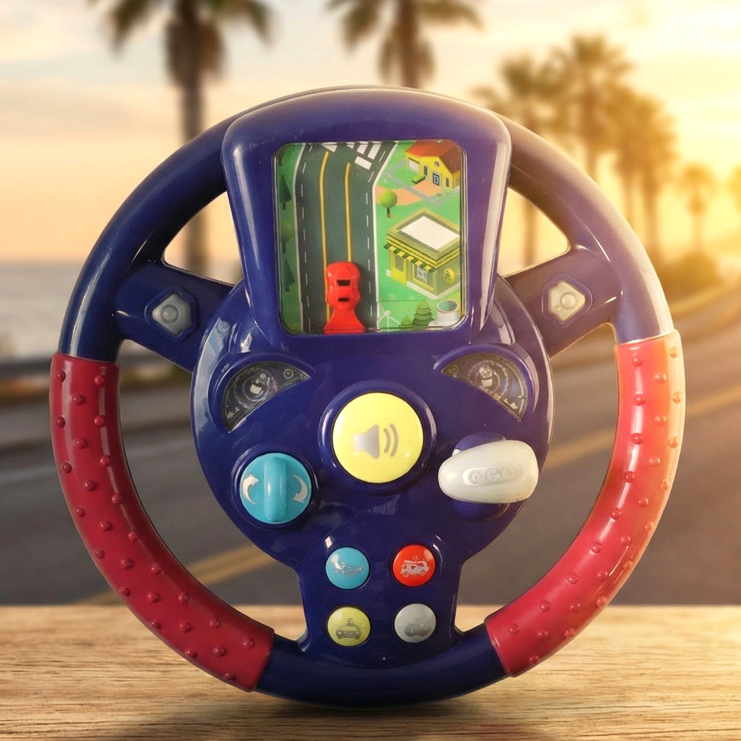 ALVENZA Musical Steering Wheel Toy – Interactive Sound & Light for Toddlers