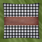 Leather Cushion Covers 17x17 Inch Pair | Styleva - Detail View 5