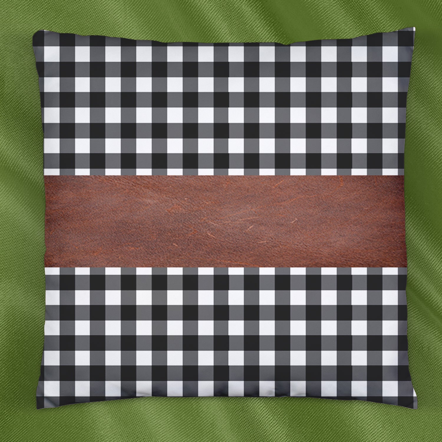 Leather Cushion Covers 17x17 Inch Pair | Styleva - Detail View 5