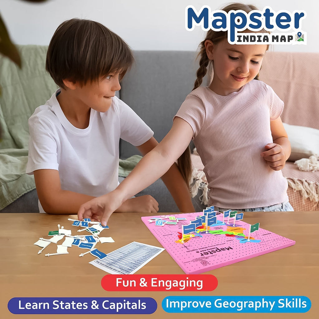 ALVENZA India Map Puzzle – Educational EVA Foam Game for Kids