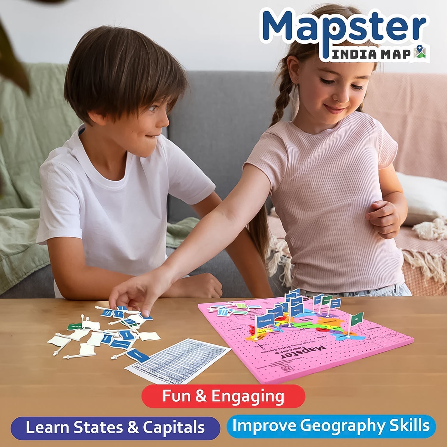 ALVENZA India Map Puzzle – Educational EVA Foam Game for Kids