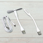 Portable USB Fan Set Mini Fan, LED Light & Cable - Detail View 5