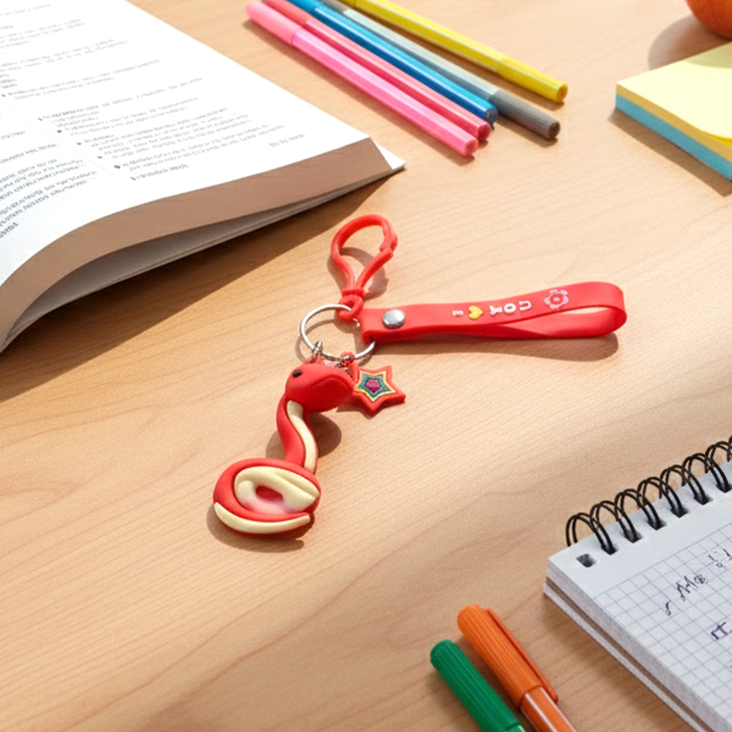 ALVENZA Snake Shape Keychain – Cute Strap & Hook Clip for Kids