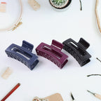 Matte Rectangle Hair Claw Clip – Strong Hold & Assorted Colors Pack