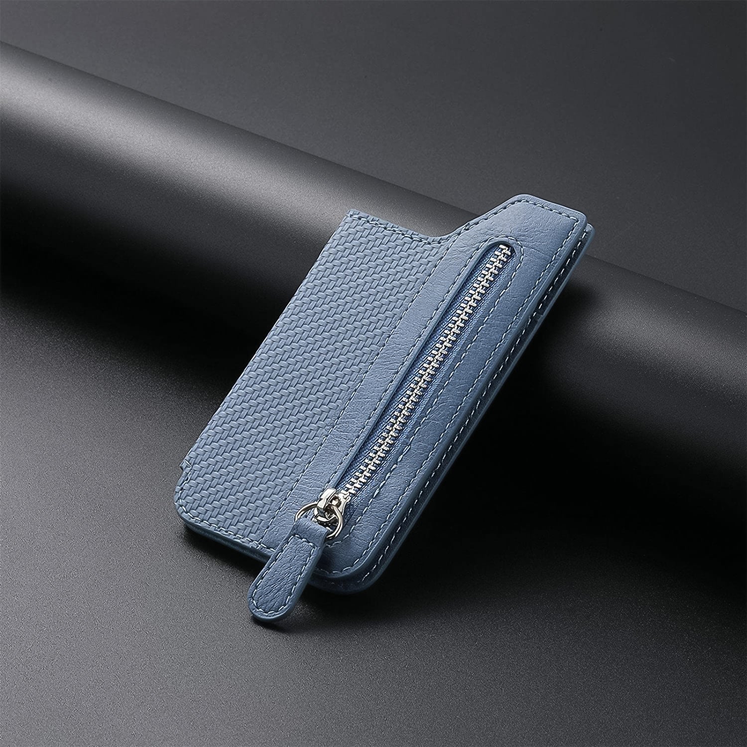 Adhesive Card Phone Holder Zipper Pocket Wallet | Mobilon - Detail View 7