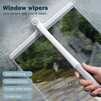 ALVENZA Window Glass Cleaning Wiper – 2-in-1 Microfiber & Silicone Blade