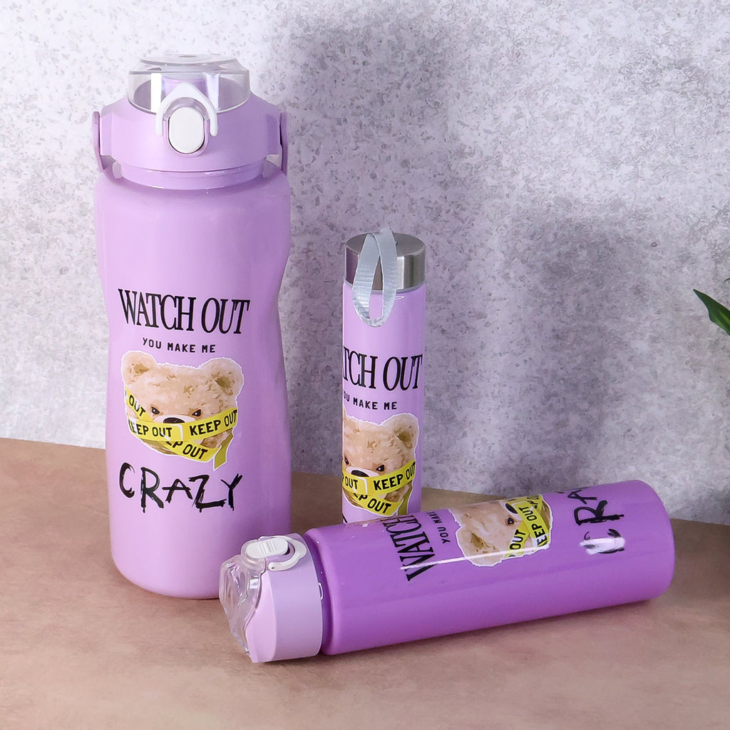 ALVENZA Water Bottle Set – Leak-Proof BPA-Free 2000ML + 900ML + 300ML