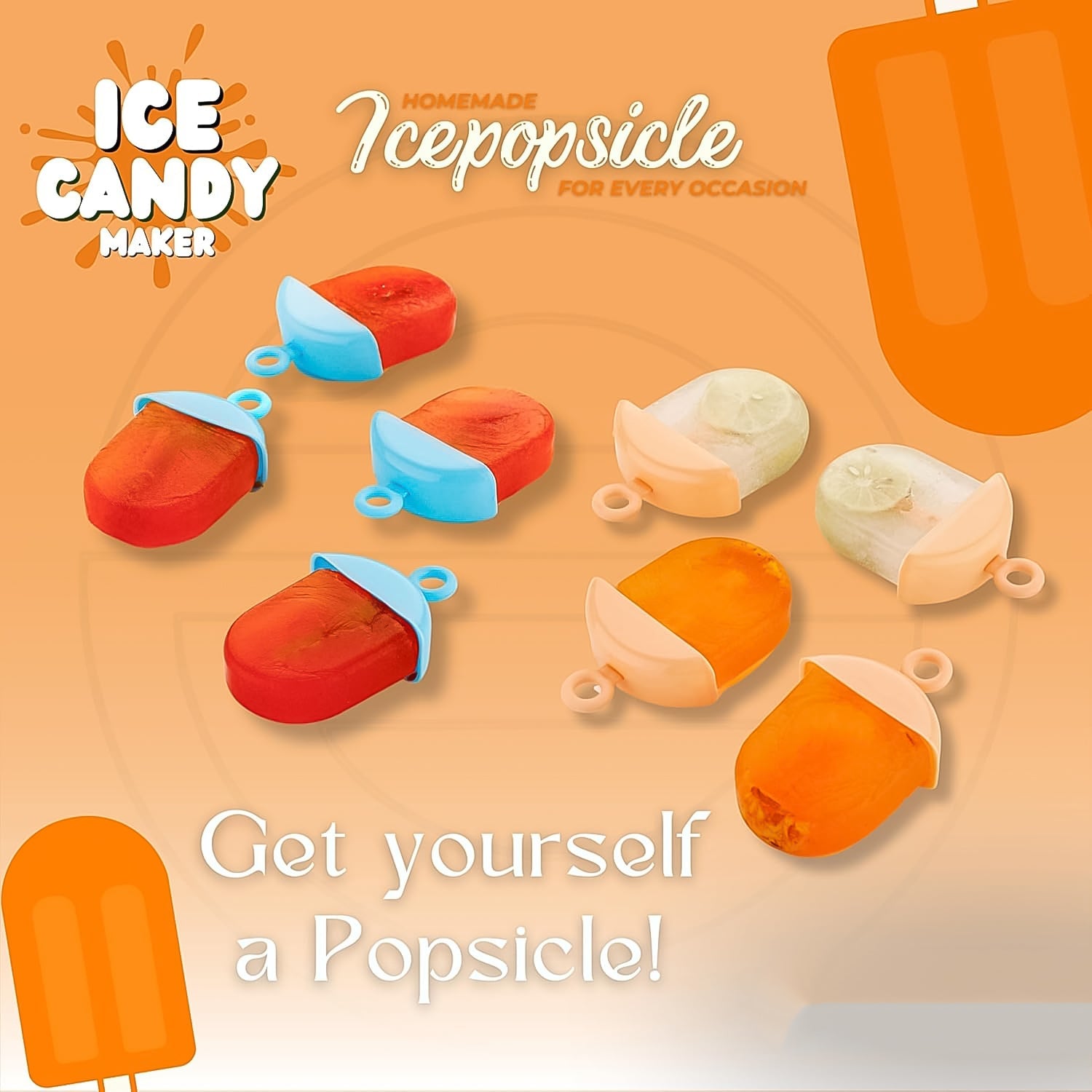 Ice Candy Maker 4 Compartment Homemade Kulfi Mould | Konvex - Detail View 6