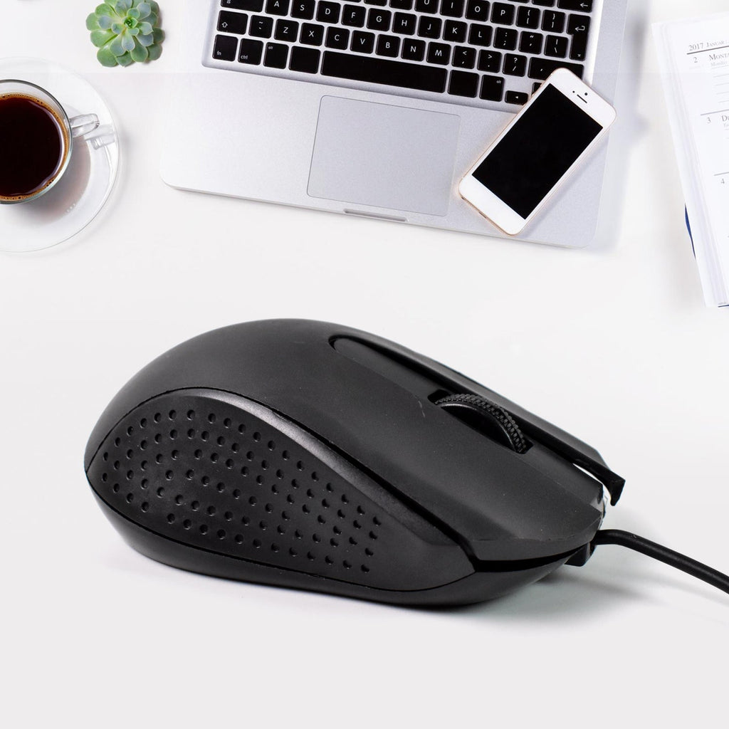 Wired Optical Mouse M-022, USB Connectivity | Compshop - Back View