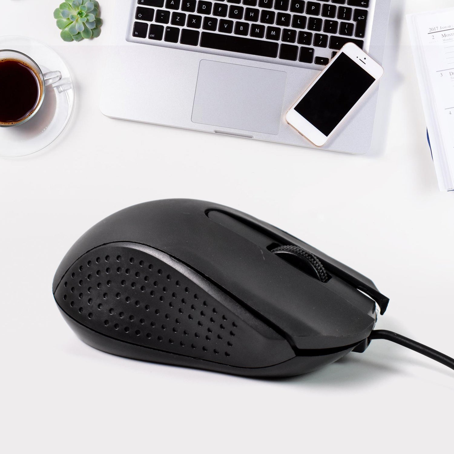 Wired Optical Mouse M-022, USB Connectivity | Compshop - Back View