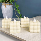 ALVENZA LED Flameless Cube Candles – Set of 24 Decorative Lights