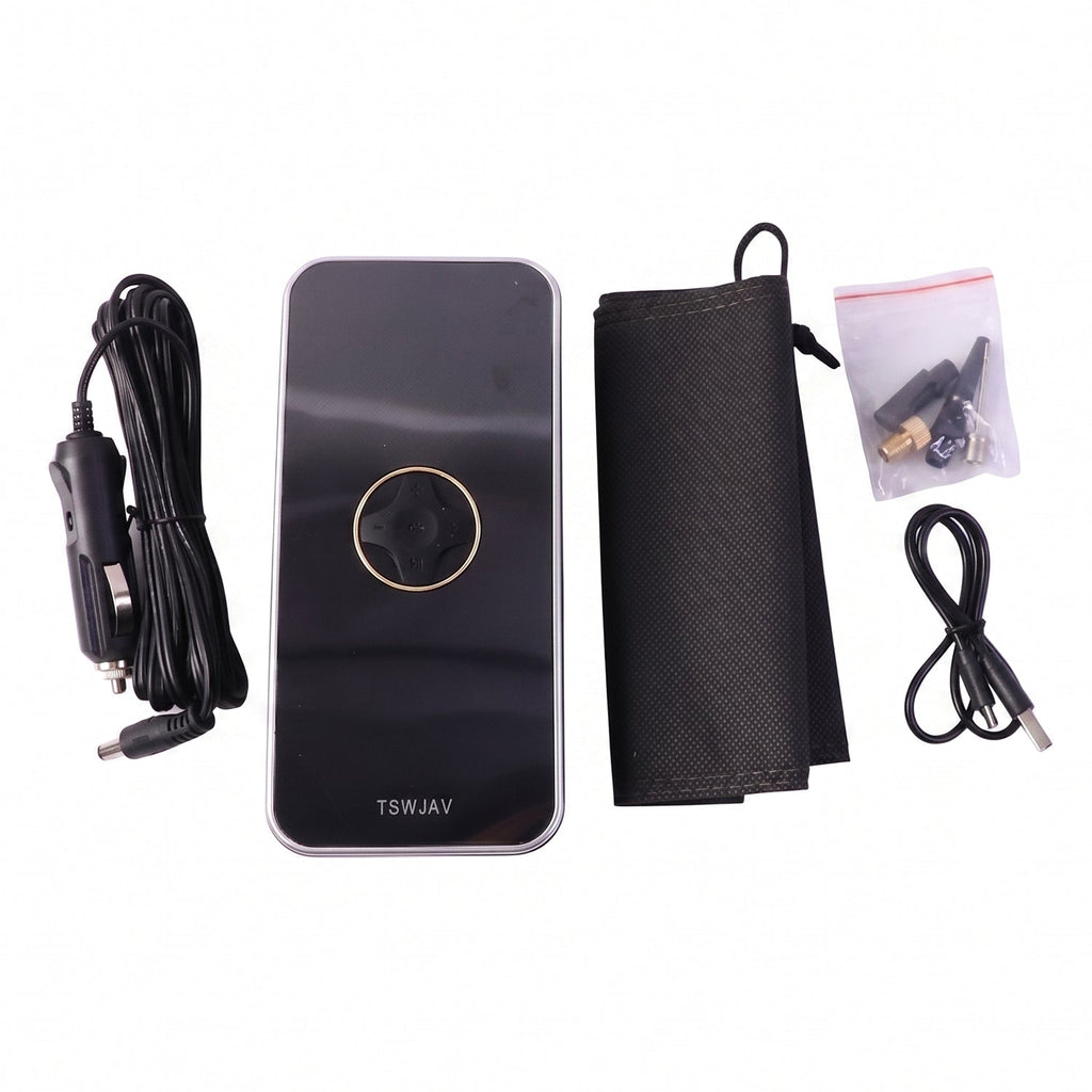 Portable Electric Car Tyre Pump Wireless & Rechargeable for Easy Inflation - Back View