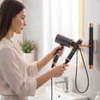 Wall Mount Hair Dryer Holder Space-Saving & Heat Resistant - Front View