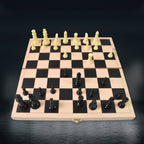 Folding Wooden Chess Set Portable 30x30cm Board | Boardoria - Detail View 6