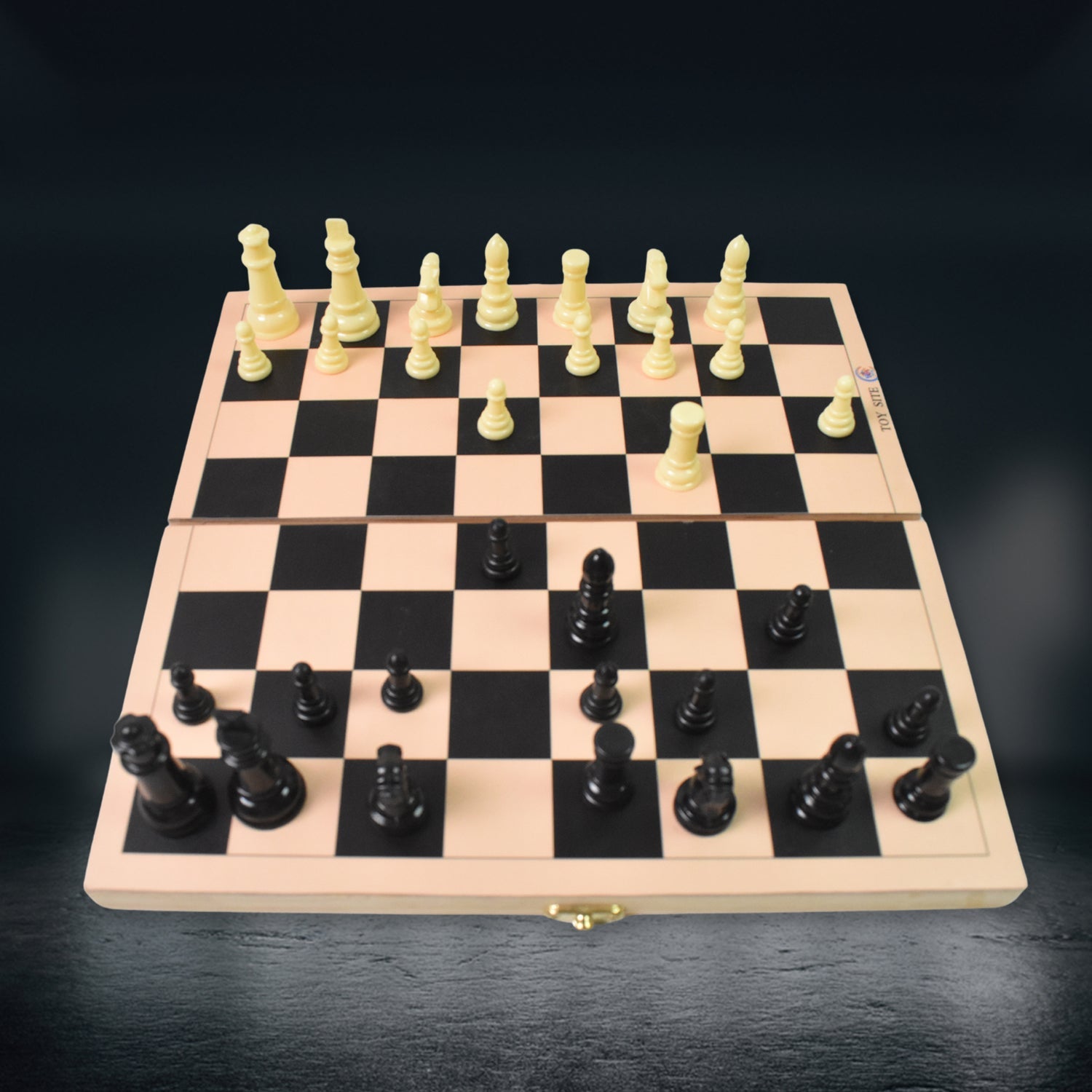 Folding Wooden Chess Set Portable 30x30cm Board | Boardoria - Detail View 6