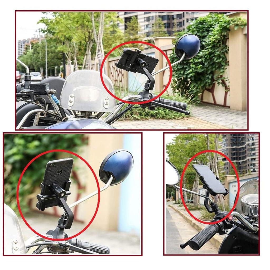 ALVENZA Bike Mobile Holder – 360° Metal Mount for Scooty | VelvaBloom