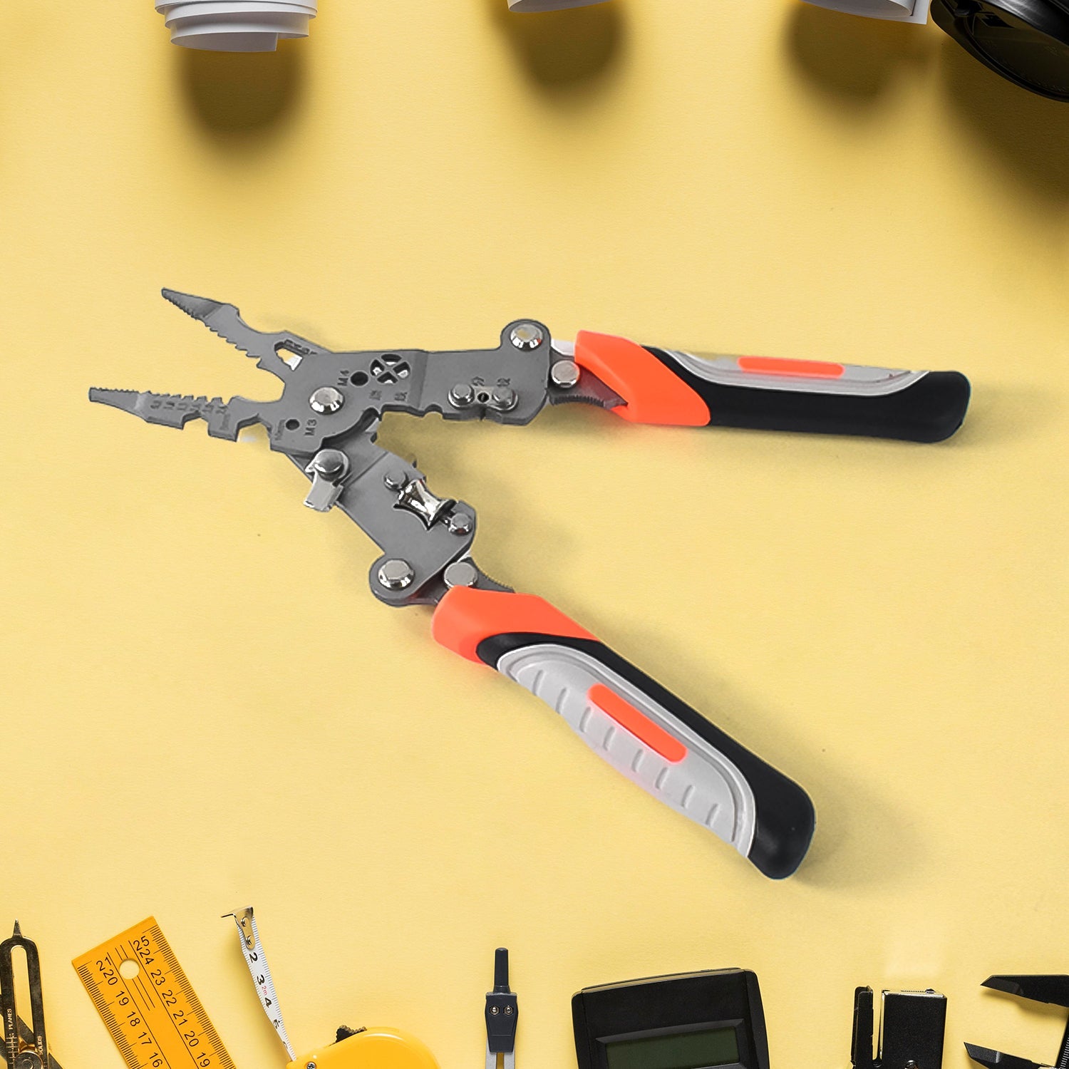 ALVENZA Wire Stripper Pliers 8-in-1 – Ergonomic Soft Grip Multi-Tool