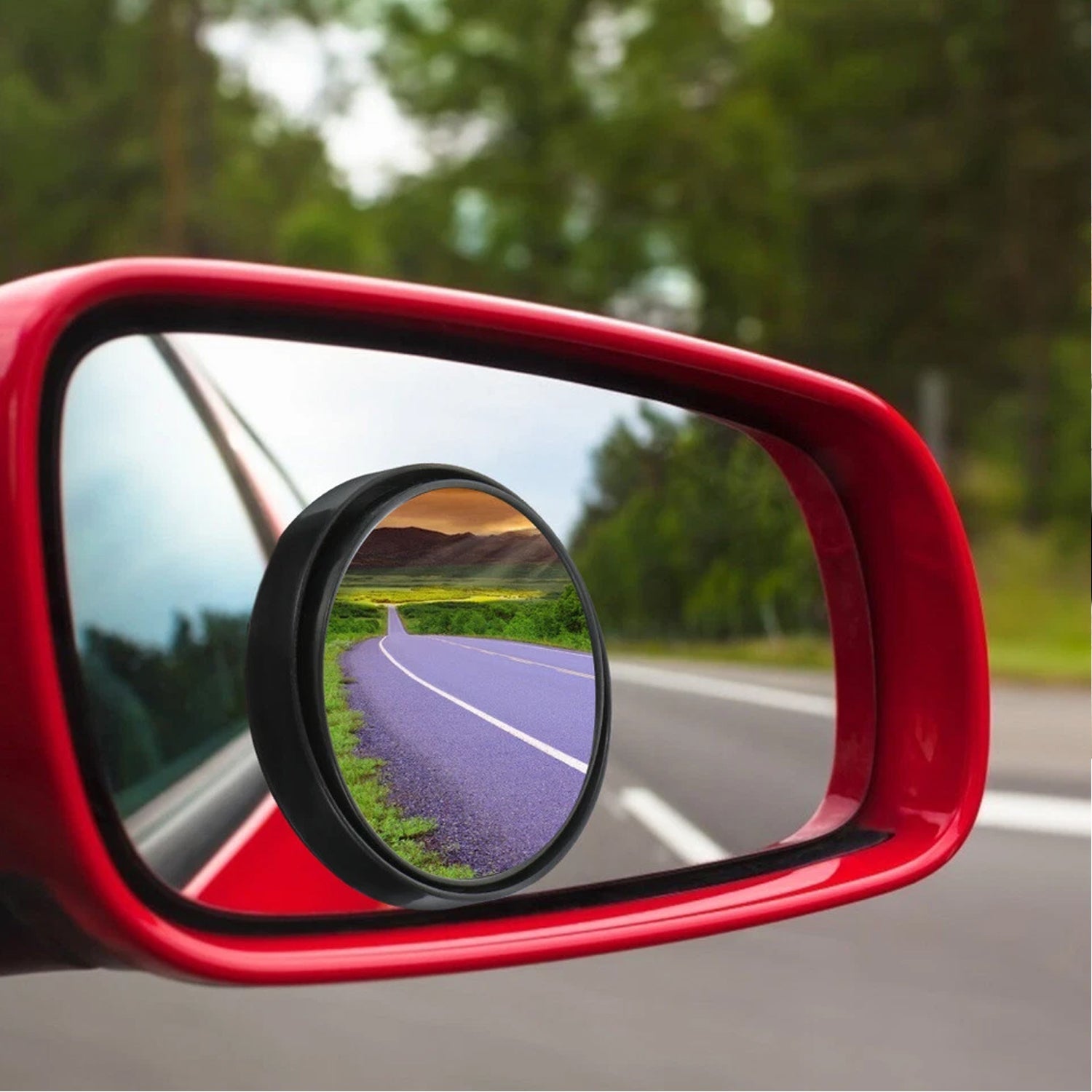 ALVENZA Car Blind Spot Mirrors – Wide Angle Convex Safety Set