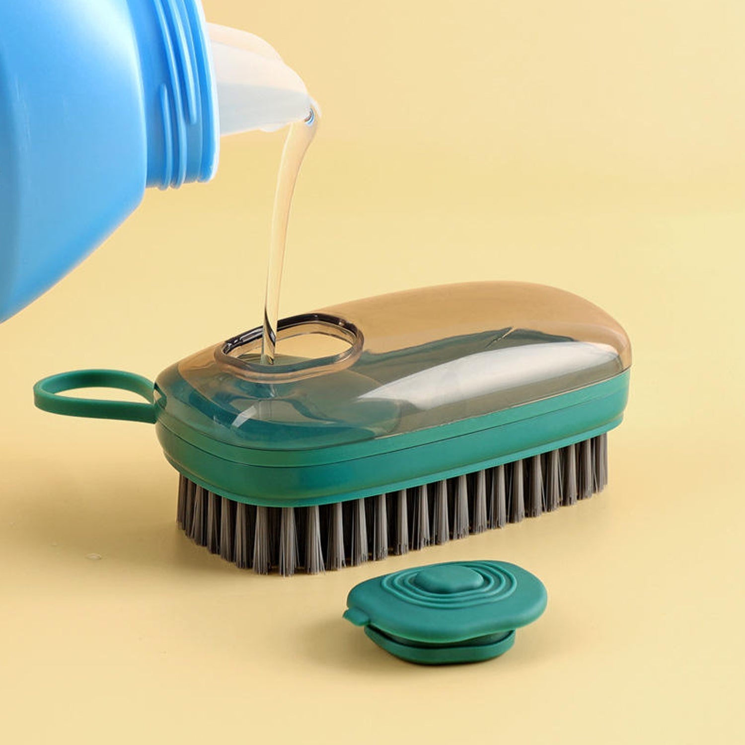 Hydraulic Liquid Dispensing Brush Effortless Cleaning & Soap Control