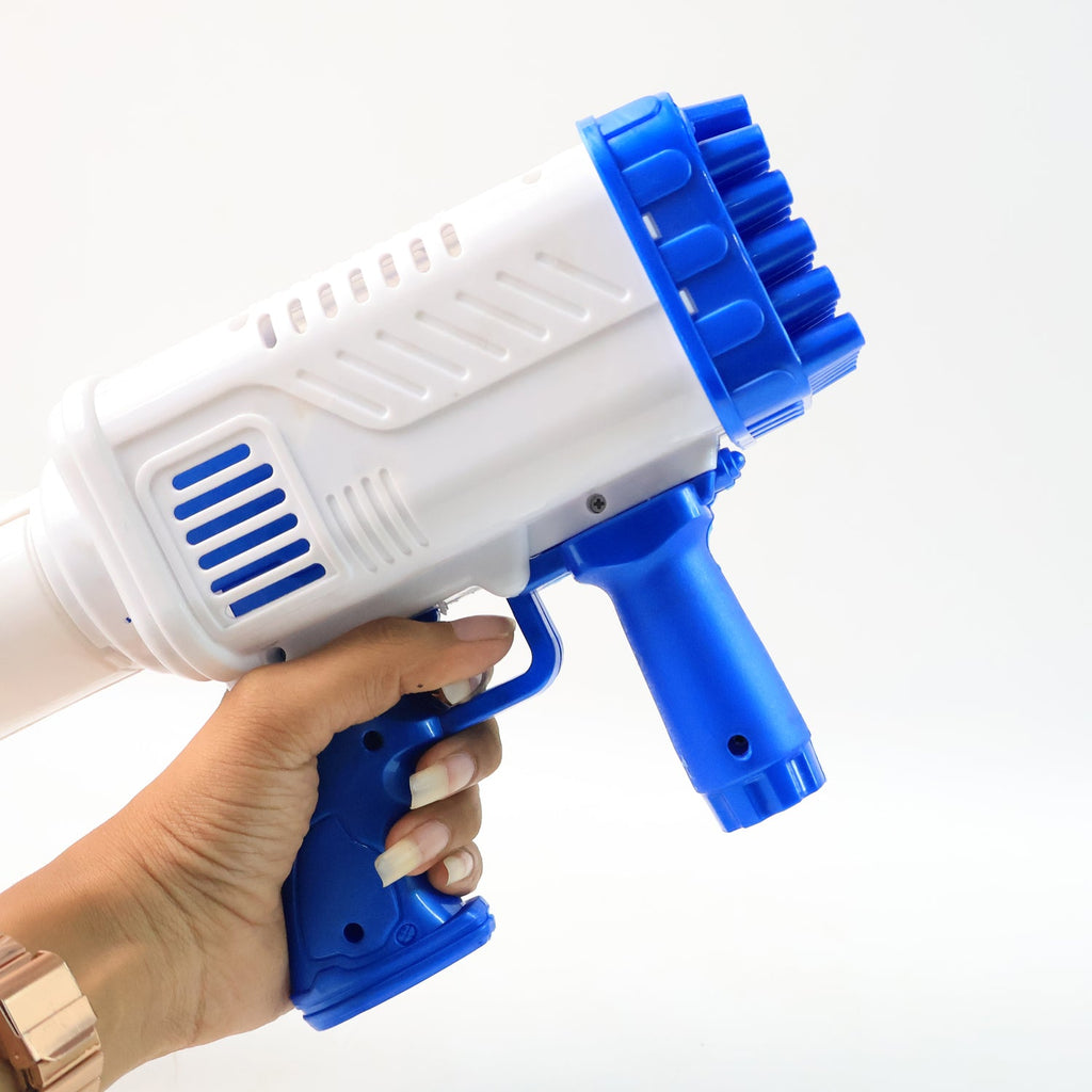 Bubble Gun for Kids 32 Holes, Powerful Blaster | Play & Move - Back View