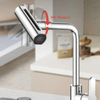 ALVENZA Kitchen Faucet Extender – 360° Rotating Waterfall | Mist & Relax