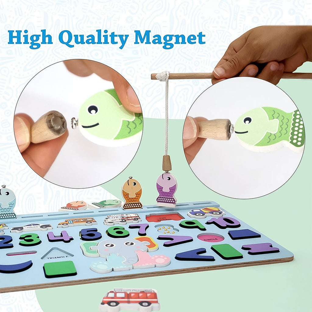 ALVENZA Wooden Number Puzzle – Magnetic Learning Board | Aditi