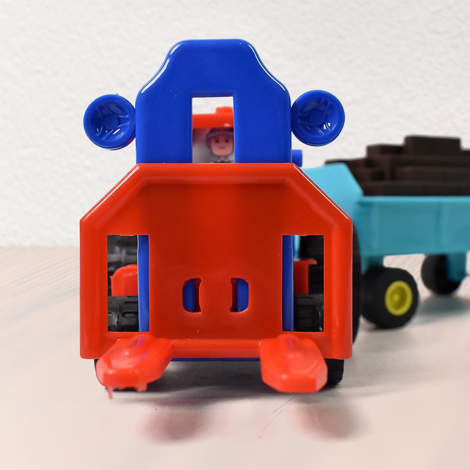 Friction Tractor Toy Durable Plastic with Bricks Trolley | Aditi - Detail View 6